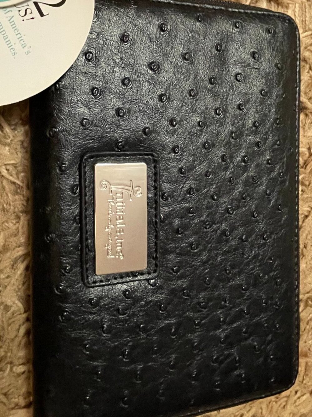 NWT Initials inc portfolio wallet black 8"x5"